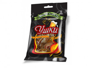 Снапсы с чесноком: Уши свиные с красным перцем 