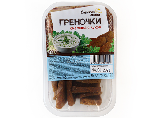 Сурские гренки Сметана с луком (100 гр) в Орехово-Борисово