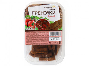 Сурские гренки Сметана с луком (100 гр): Сурские гренки с Аджикой (100 гр)