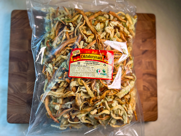 Нитка ЖАРЕНАЯ "Васаби" Oktobersnack 1 кг (сырный продукт) в Орехово-Борисово