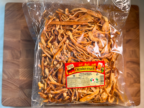 Нитка ЖАРЕНАЯ "Краб" Oktobtersnak 1 кг (сырный продукт) в Орехово-Борисово
