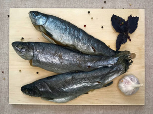 Мучные полоски ЗЕЛЁНЫЕ со вкусом барбекю 76 гр: Форель радужная вяленая